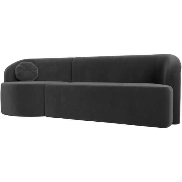 

Прямой диван Лига-027 угол левый (Велюр/Серый) Лига Диванов 119521L, Лига-027 119521L