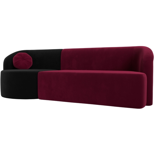 

Прямой диван Лига-027 угол левый (Микровельвет/Черный,Красный) Лига Диванов 119539L, Лига-027 119539L