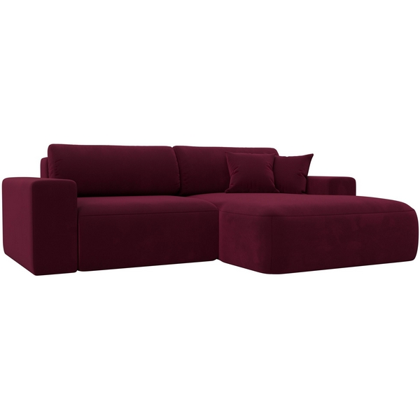 

Диван угловой Лига-036 НПБ Классик правый угол (Бордовый/Микровельвет) Лига Диванов арт.121369, Лига-036 121369