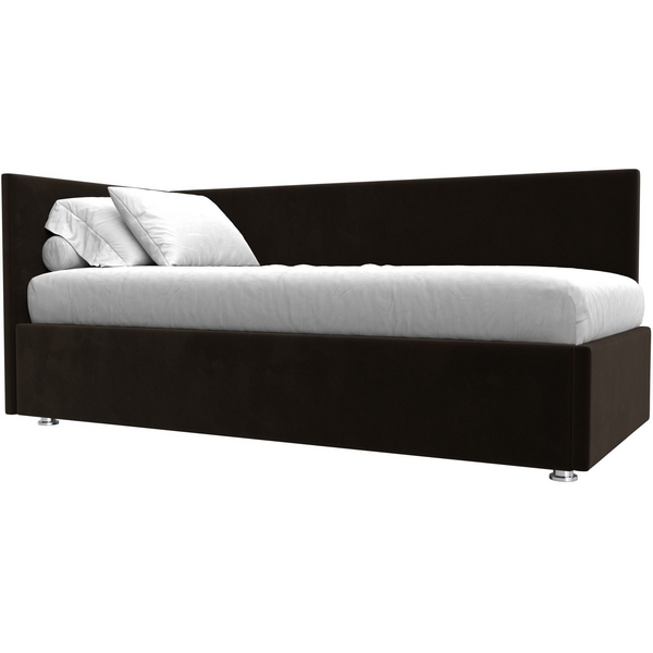 

Кровать Лига-039 левая (Коричневый/Микровельвет) Лига Диванов арт.122068L, Лига-039 122068L