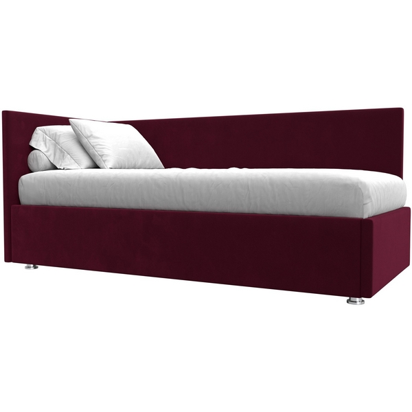 

Кровать Лига-039 левая (Бордовый/Микровельвет) Лига Диванов арт.122069L, Лига-039 122069L