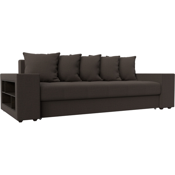 

Диван прямой Дубай полки слева (Коричневый/Рогожка) Лига Диванов арт.122599L, Дубай 122599L