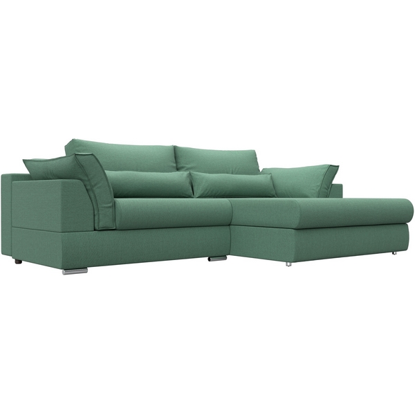 

Диван угловой Пекин угол правый Лига Диванов (Рогожка) арт.123513, Зеленый, Пекин 123513