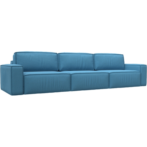 

Диван прямой Прага Классик лонг (Голубой/Рогожка) Лига Диванов арт.125013, Прага 125013