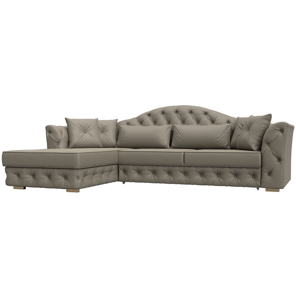 

Диван угловой Артис левый угол (Брус,Рейка/Пластик/Экокожа/Бежевый) Лига Диванов 128029L, Артис 128029L