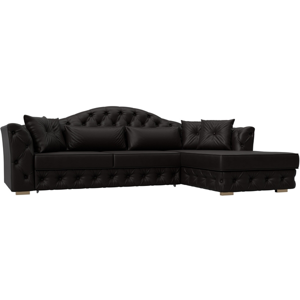 

Диван угловой Артис правый угол (Брус,Рейка/Пластик/Экокожа/Коричневый) Лига Диванов 128030, Артис 128030