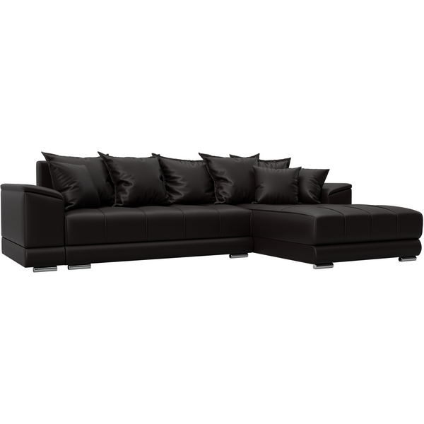 

Диван угловой НордСтар правый угол (ДСП,Брус/Пластик/Экокожа/Коричневый) Лига Диванов 128205, НордСтар 128205