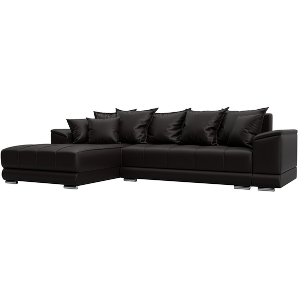 

Диван угловой НордСтар левый угол (ДСП,Брус/Пластик/Экокожа/Коричневый) Лига Диванов 128205L, НордСтар 128205L