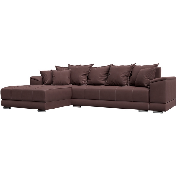 

Диван угловой НордСтар левый угол (ДСП,Брус/Пластик/Замша/Бордовый) Лига Диванов 128210L, НордСтар 128210L