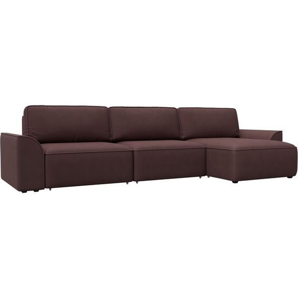 

Диван угловой Лига-048 НПБ лонг Лига Диванов (Замша) арт.128505, Бордовый, Лига-048 128505