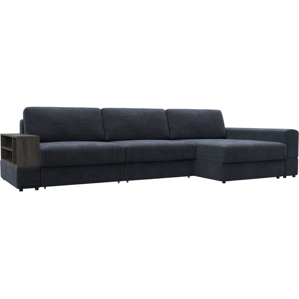 

Диван угловой с полкой Лига-055 НПБ Лонг угол универсальный Лига Диванов (Шенилл) арт.129102, Темно-серый, Лига-055 129102