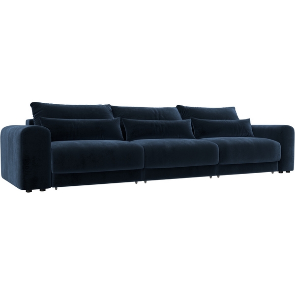 

Диван прямой Лига-056 НПБ Лонг Лига Диванов (Велюр) арт.129137, Синий, Лига-056 129137