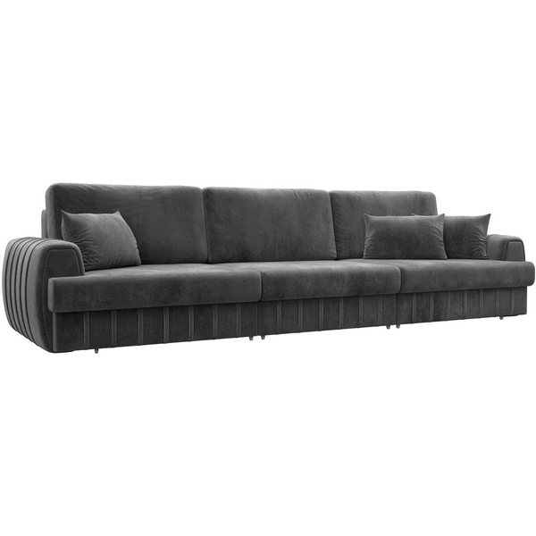 

Диван прямой Лига-057 НПБ Лонг Лига Диванов (Велюр) арт.129248, Серый, Лига-057 129248