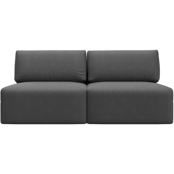 Изображение товара Диван прямой модульный Лига-060 НПБ с механизмом Еврокнижка и замшевой обивкой