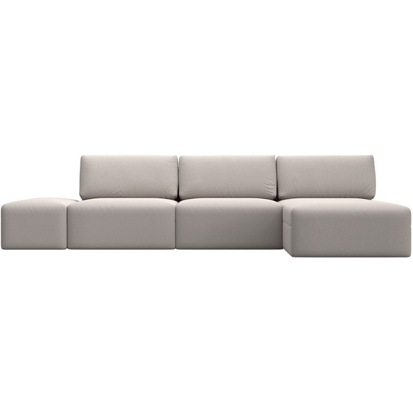 

Диван угловой модульный с пуфом Лига-060 НПБ Лонг угол универсальный (ЛДСП,Брус,Фанера/Пластик/Замша/Бежевый) Лига Диванов 129525, Лига-060 129525