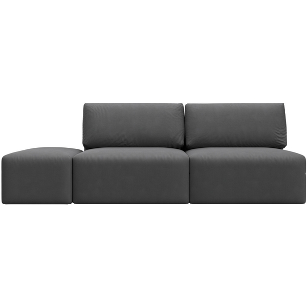 

Диван прямой модульный с пуфом Лига-060 НПБ (ЛДСП,Брус,Фанера/Пластик/Замша/Серый) Лига Диванов 129667, Лига-060 129667