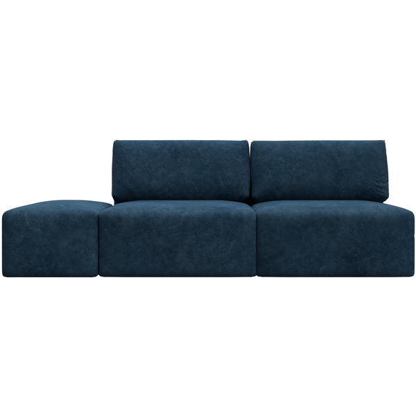 

Диван прямой модульный с пуфом Лига-060 НПБ (ЛДСП,Брус,Фанера/Пластик/Велюр/Синий) Лига Диванов 129672, Лига-060 129672