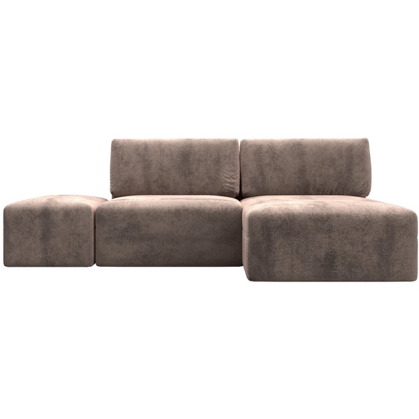 

Диван угловой модульный с пуфом Лига-060 НПБ угол универсальный (ЛДСП,Брус,Фанера/Пластик/Велюр/Бежевый) Лига Диванов 129680, Лига-060 129680