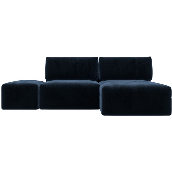 

Диван угловой модульный с пуфом Лига-060 НПБ угол универсальный (ЛДСП,Брус,Фанера/Пластик/Велюр/Синий) Лига Диванов 129681, Лига-060 129681