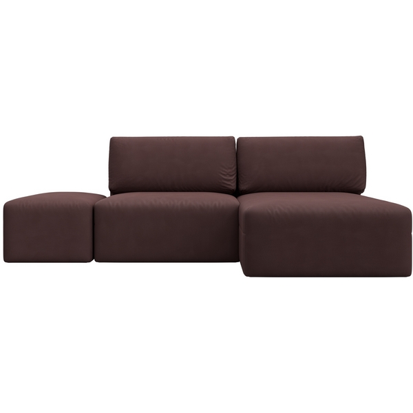 

Диван угловой модульный с пуфом Лига-060 НПБ угол универсальный (ЛДСП,Брус,Фанера/Пластик/Замша/Бордовый) Лига Диванов 129689, Лига-060 129689