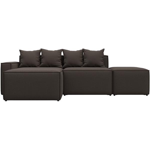 

Диван угловой модульный Лига-063 угол левый (ДСП/Пластик/Рогожка/Коричневый) Лига Диванов 129784L, Лига-063 129784L