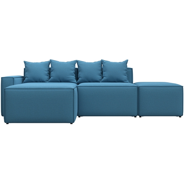 

Диван угловой модульный Лига-063 угол левый (ДСП/Пластик/Рогожка/Голубой) Лига Диванов 129786L, Лига-063 129786L