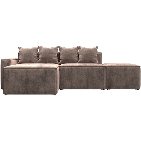 

Диван угловой модульный Лига-063 угол левый (ДСП/Пластик/Велюр/Бежевый) Лига Диванов 129793L, Лига-063 129793L