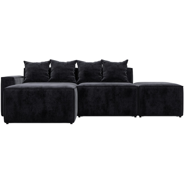 

Диван угловой модульный Лига-063 угол левый (ДСП/Пластик/Велюр/Темно-серый) Лига Диванов 129796L, Лига-063 129796L