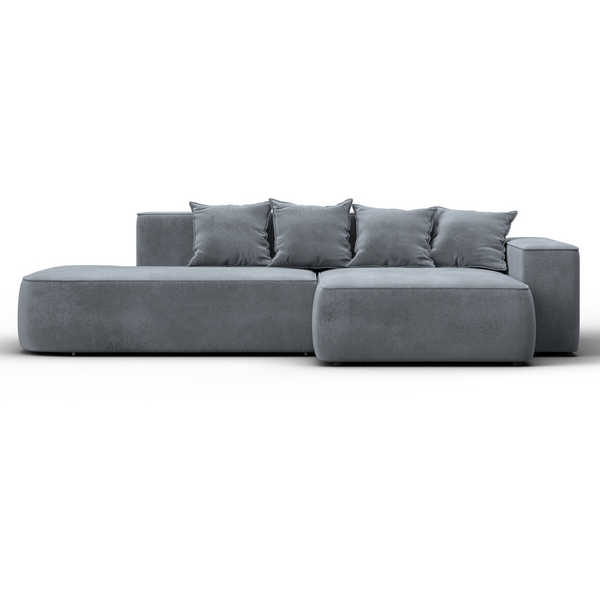 

Диван угловой Лига-065 угол правый (ДСП/Пластик/Велюр/Серый) Лига Диванов 129809, Лига-065 129809