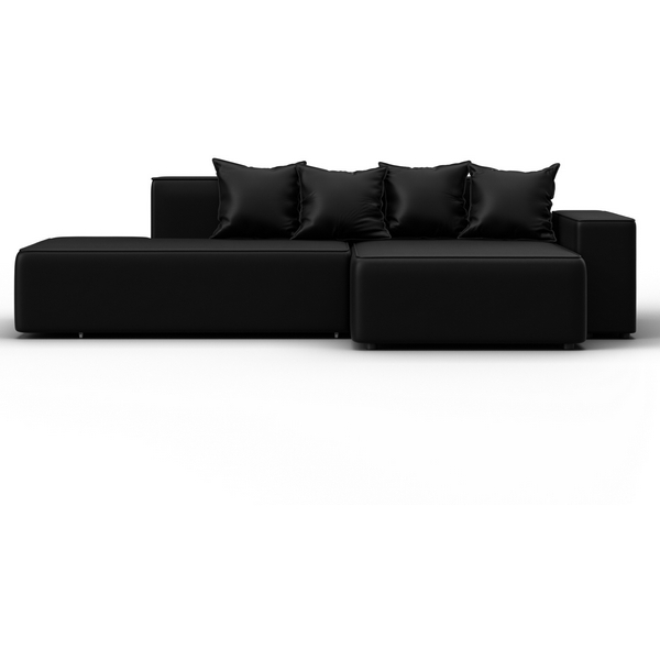 

Диван угловой Лига-079 угол правый (ДСП/Пластик/Экокожа/Черный) Лига Диванов 129818, Лига-079 129818