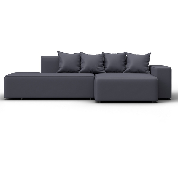 

Диван угловой Лига-079 угол правый (ДСП/Пластик/Экокожа/Серый) Лига Диванов 129819, Лига-079 129819