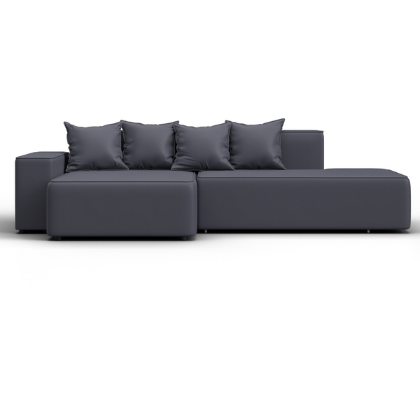 

Диван угловой Лига-079 угол левый (ДСП/Пластик/Экокожа/Серый) Лига Диванов 129819L, Лига-079 129819L