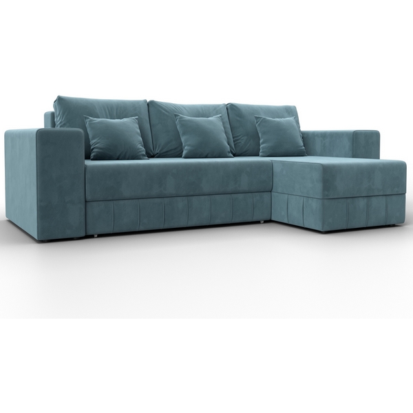 

Диван угловой Лига-076 угол универсальный (ДСП/Пластик/Велюр/Бирюзовый) Лига Диванов 129841, Лига-076 129841