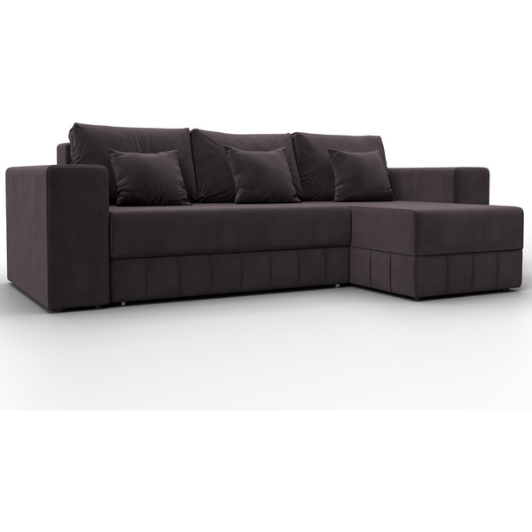 

Диван угловой Лига-076 угол универсальный (ДСП/Пластик/Велюр/Коричневый) Лига Диванов 129844, Лига-076 129844