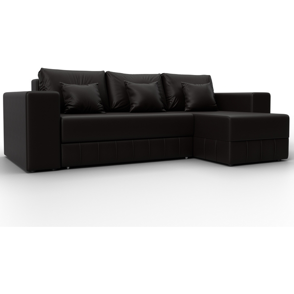 

Диван угловой Лига-076 угол универсальный (ДСП/Пластик/Экокожа/Коричневый) Лига Диванов 129852, Лига-076 129852