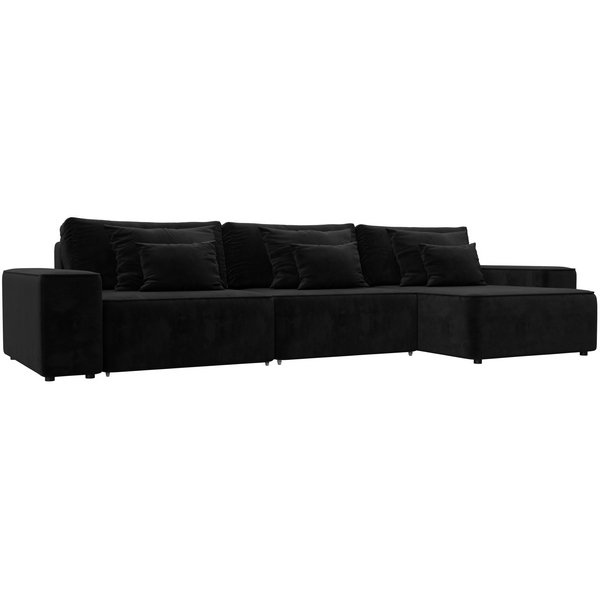 

Диван угловой Лига-074 угол универсальный (ДСП/Пластик/Велюр/Черный) Лига Диванов 129865, Лига-074 129865