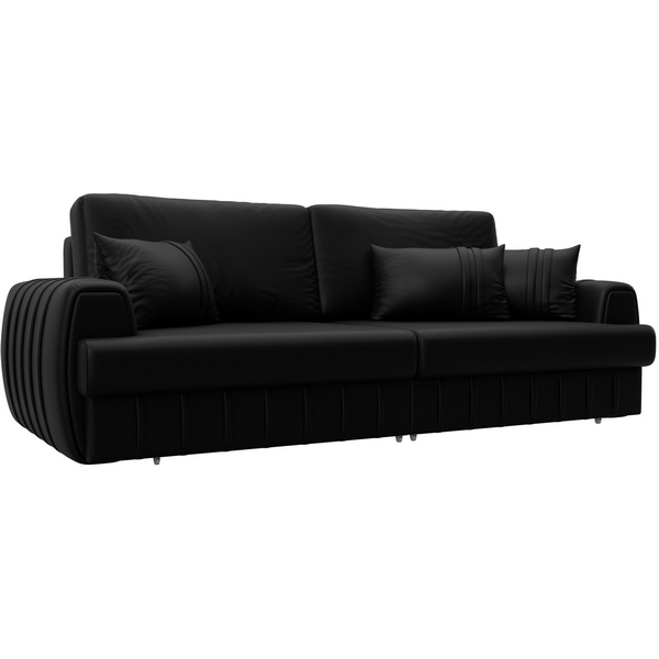 

Диван прямой Лига-057 НПБ (ЛДСП,Брус,Фанера/Пластик/Экокожа/Черный) Лига Диванов 130026, Лига-057 130026