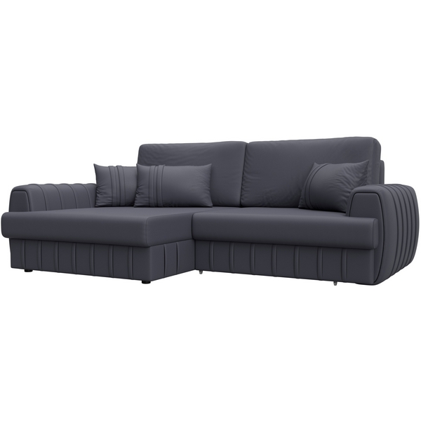 

Диван угловой Лига-057 НПБ угол левый (ЛДСП,Брус,Фанера/Пластик/Экокожа/Серый) Лига Диванов 130035L, Лига-057 130035L