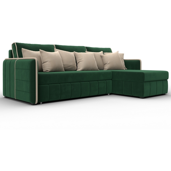 

Диван угловой Лига-078 угол универсальный (ДСП/Пластик/Велюр/Зеленый,Бежевый) Лига Диванов 130988, Лига-078 130988