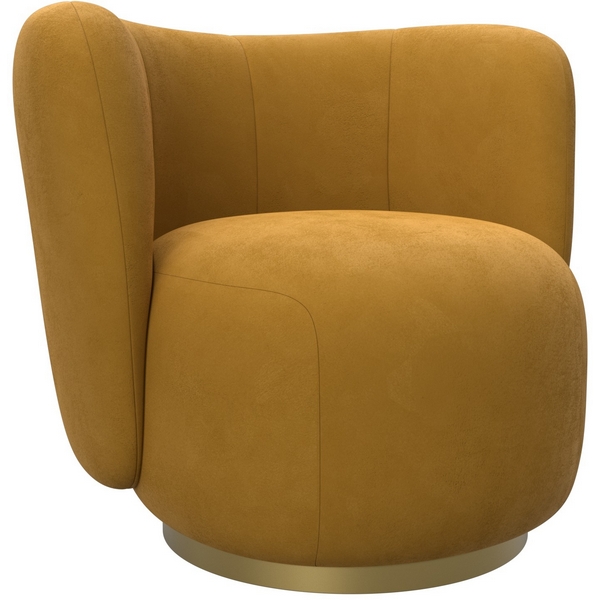 Изображение товара Кресло Лига-072 с подлокотниками, велюр, желтый