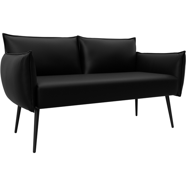 

Диван прямой Лига-083 (Фанера/Металл/Экокожа/Черный) Лига Диванов 131068, Лига-083 131068