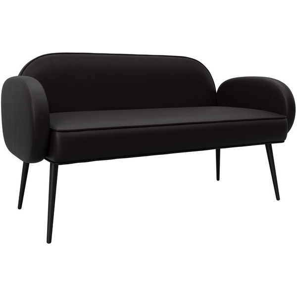 

Диван прямой Лига-086 (Фанера/Металл/Экокожа/Коричневый) Лига Диванов 131086, Лига-086 131086