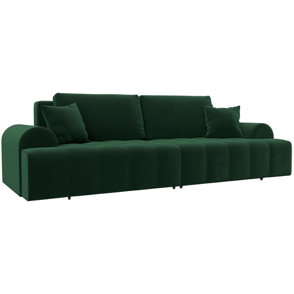 Изображение товара Диван прямой Лига-080 из велюра с бельевым ящиком и механизмом Еврокнижка