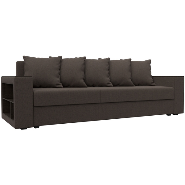 

Диван прямой Дубай Лайт полки слева (ДСП,ЛДСП/Пластик/Рогожка/Коричневый) Лига Диванов 132281L, Дубай 132281L