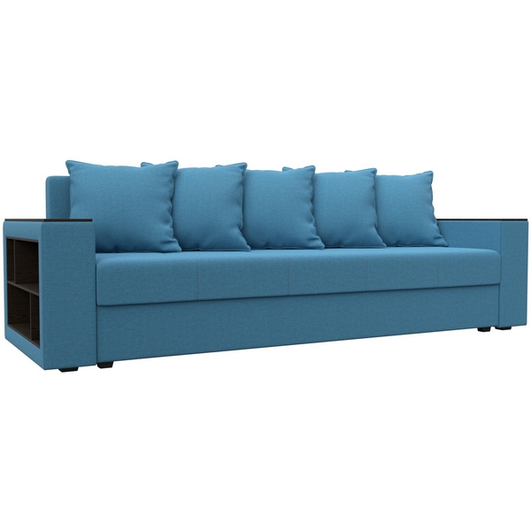 

Диван прямой Дубай Лайт полки слева (ДСП,ЛДСП/Пластик/Рогожка/Голубой) Лига Диванов 132283L, Дубай 132283L