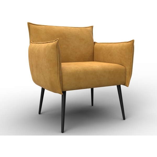 Изображение товара Кресло Лига-083 из фанеры и велюра Желтый стильное и комфортное