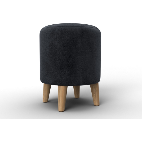 Изображение товара Пуф 002 от Лига Диванов с обивкой из велюра темно-серого цвета