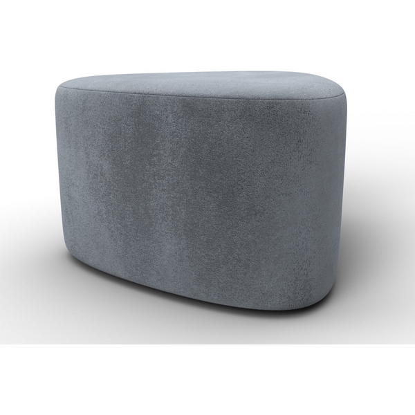 Изображение товара Пуф 004 от Лига Диванов из ДСП и велюра для прихожей серого цвета
