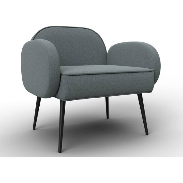 Изображение товара Кресло Лига-086 из фанеры и металл серого цвета для гостиной и офиса