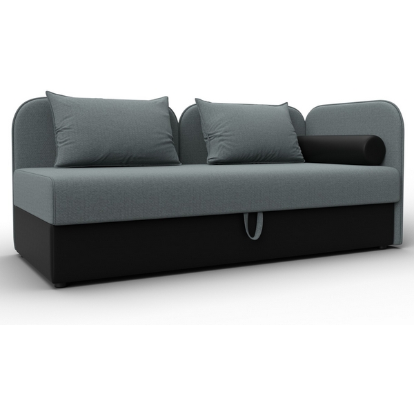 

Тахта Лига-094 НПБ (ДСП,ЛДСП,Фанера/Пластик/Рогожка,Экокожа/Серый,черный) Лига Диванов 132528, Лига-094 132528